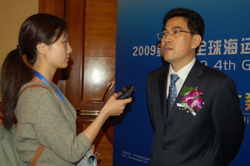 中国国际广播电台专访峰会主办方海运网董事长康树春