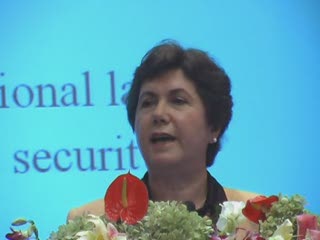 Mrs. Mahin Faghfouri, President of IMMTA, makes speech