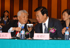 夏德仁市长与钱永昌老部长探讨会议内容