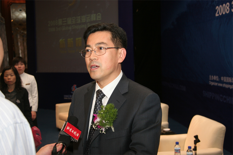 中国国际海运网CEO康树春接受北京电视台采访