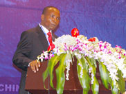 非洲货运联盟主席Ukata Christian先生发表主题演讲