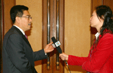 中国国际海运网总裁康树春接受中央电视台采访